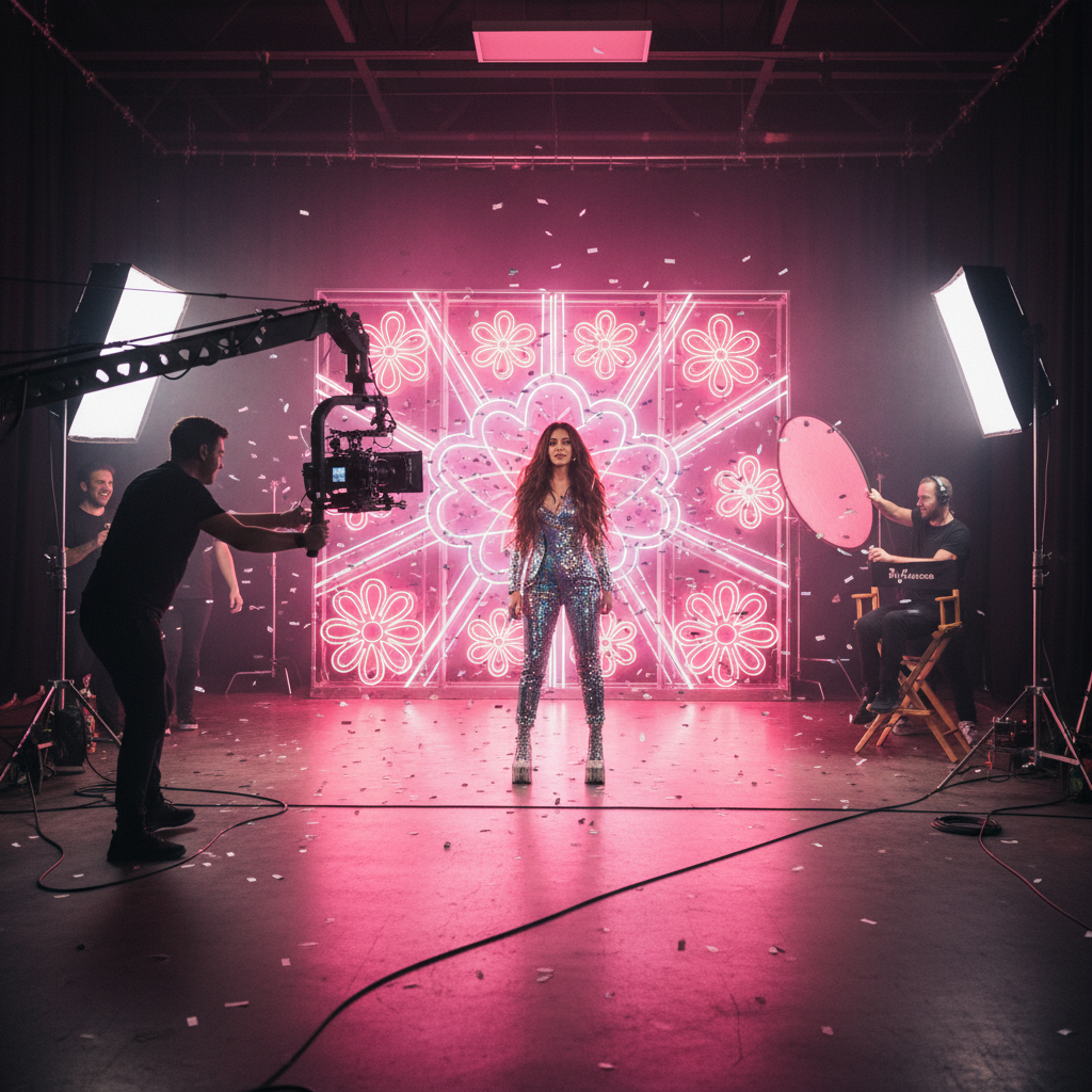 Behind the scenes music video shoot